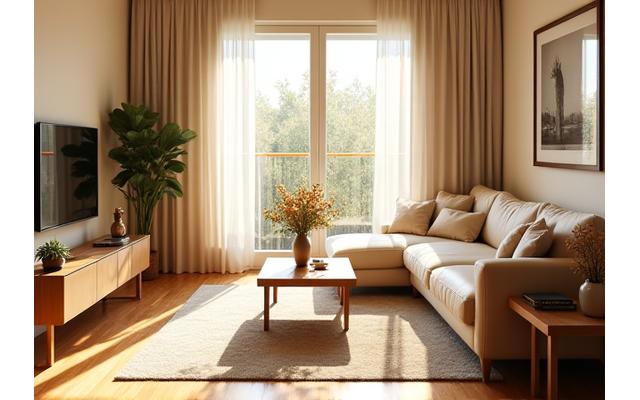 깔끔하게 정돈된 아파트 거실